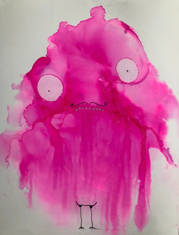 Cole Carter Original Print | "Stanley. He loves a good buffet but sadly is afraid of people"